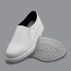 Zapato calce slip-on Gerama 1535 suela Jeison en cuero blanco para enfermeros