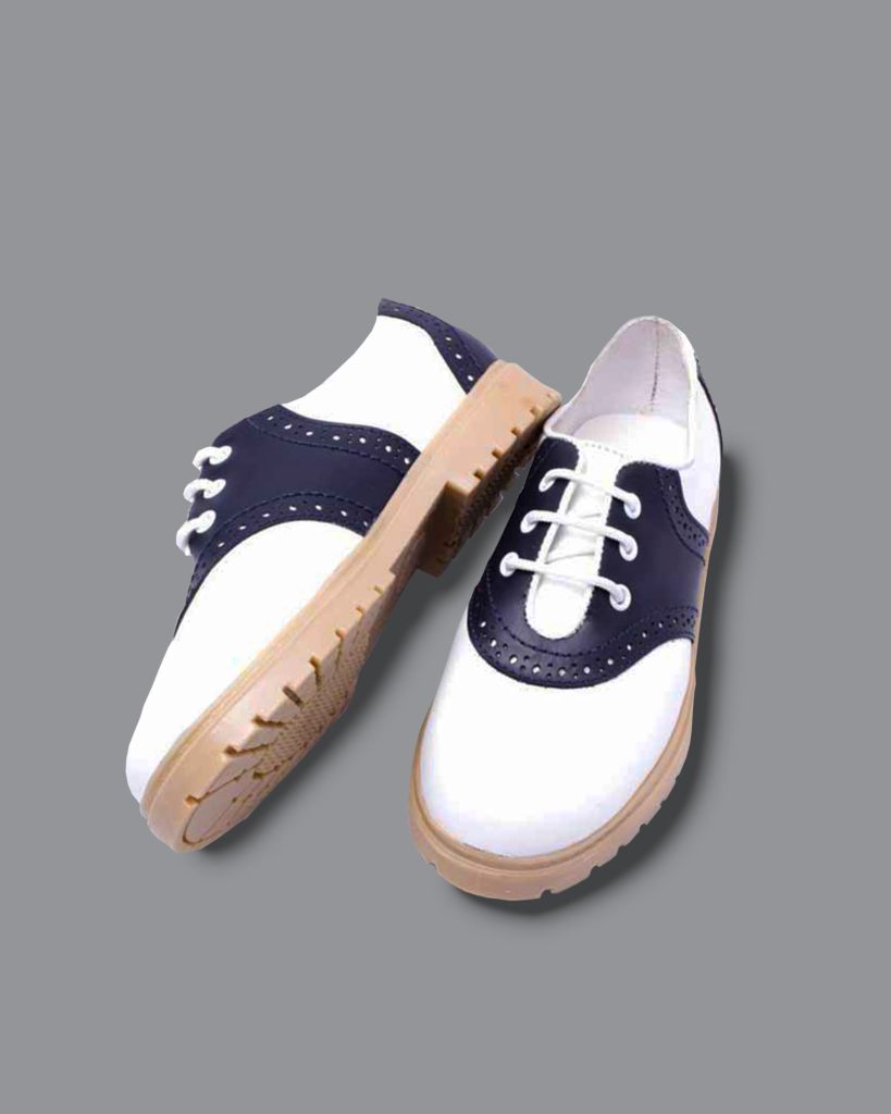 Zapatos Colegiales Bicolor Unisex Vichot en Cuero Natural