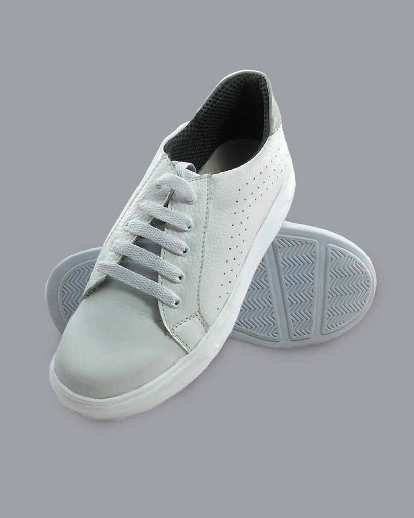 Tenis clásicos para enfermera Referencia 1911 suela Dante en cuero blanco natural